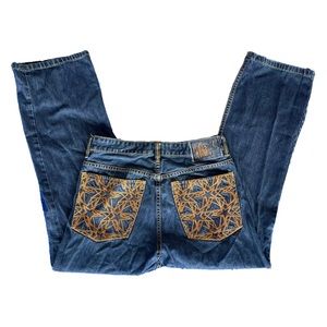 VTG Pepe Jeans Embroidered Straight Leg Hip Hop 90s Y2K Jeans 32x30